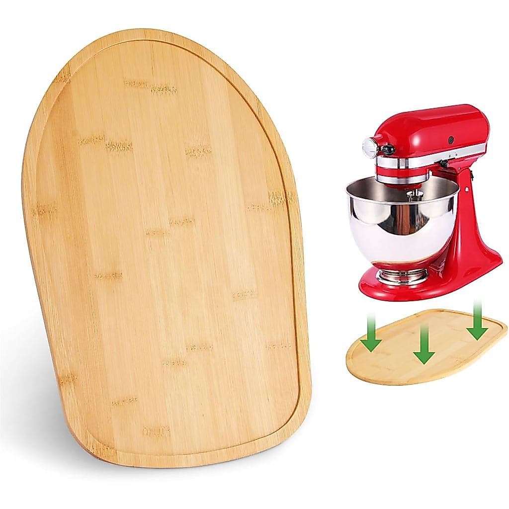 Deslizador de Bambu de Grau Alimentício para Batedeira, Compatível com Batedeira de Bancada KitchenAid Artisan Tilt Head