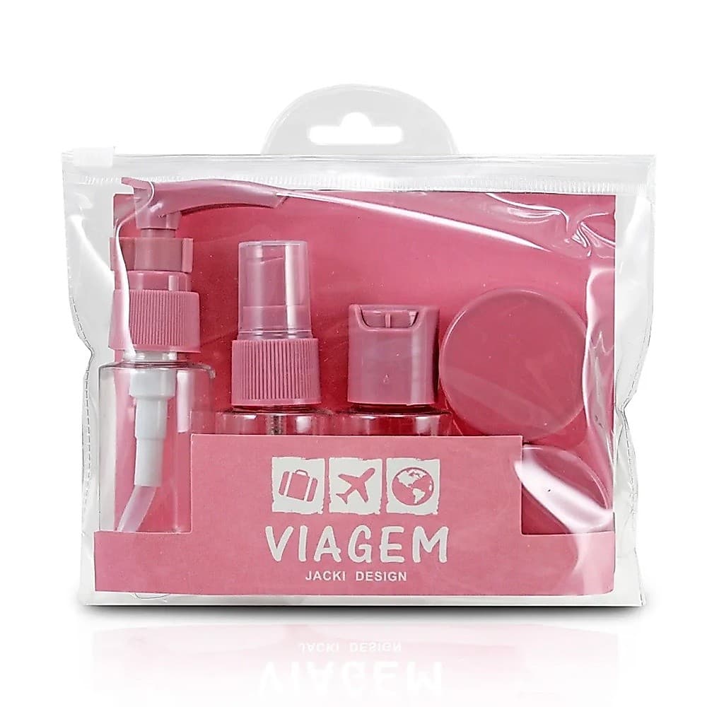 Kit de Frascos para Viagem 7 Peças Jacki Design - AKM20903