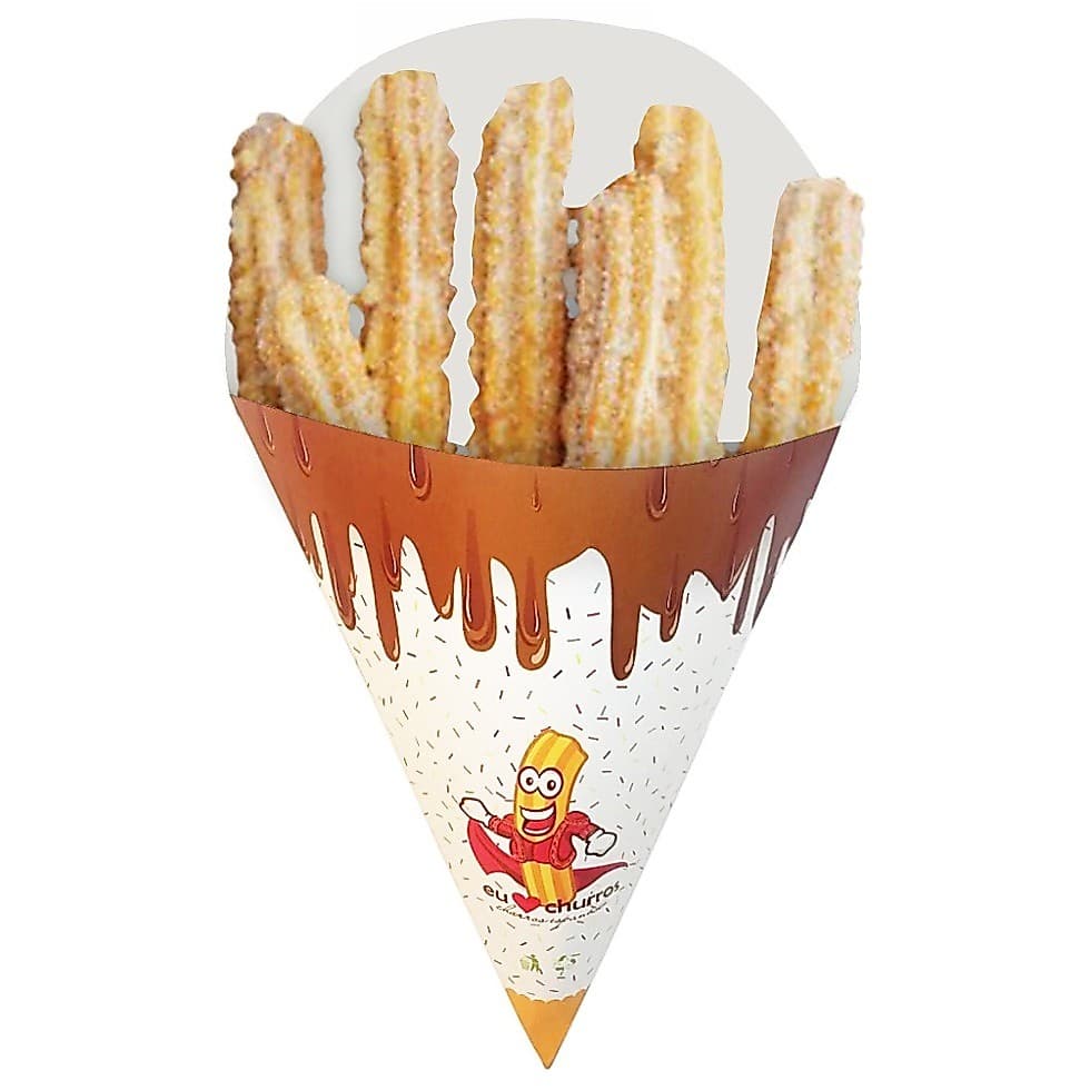 Caixa Caixinha Embalagem Cone Mini Churros Ou Espanhol - 100 unidades