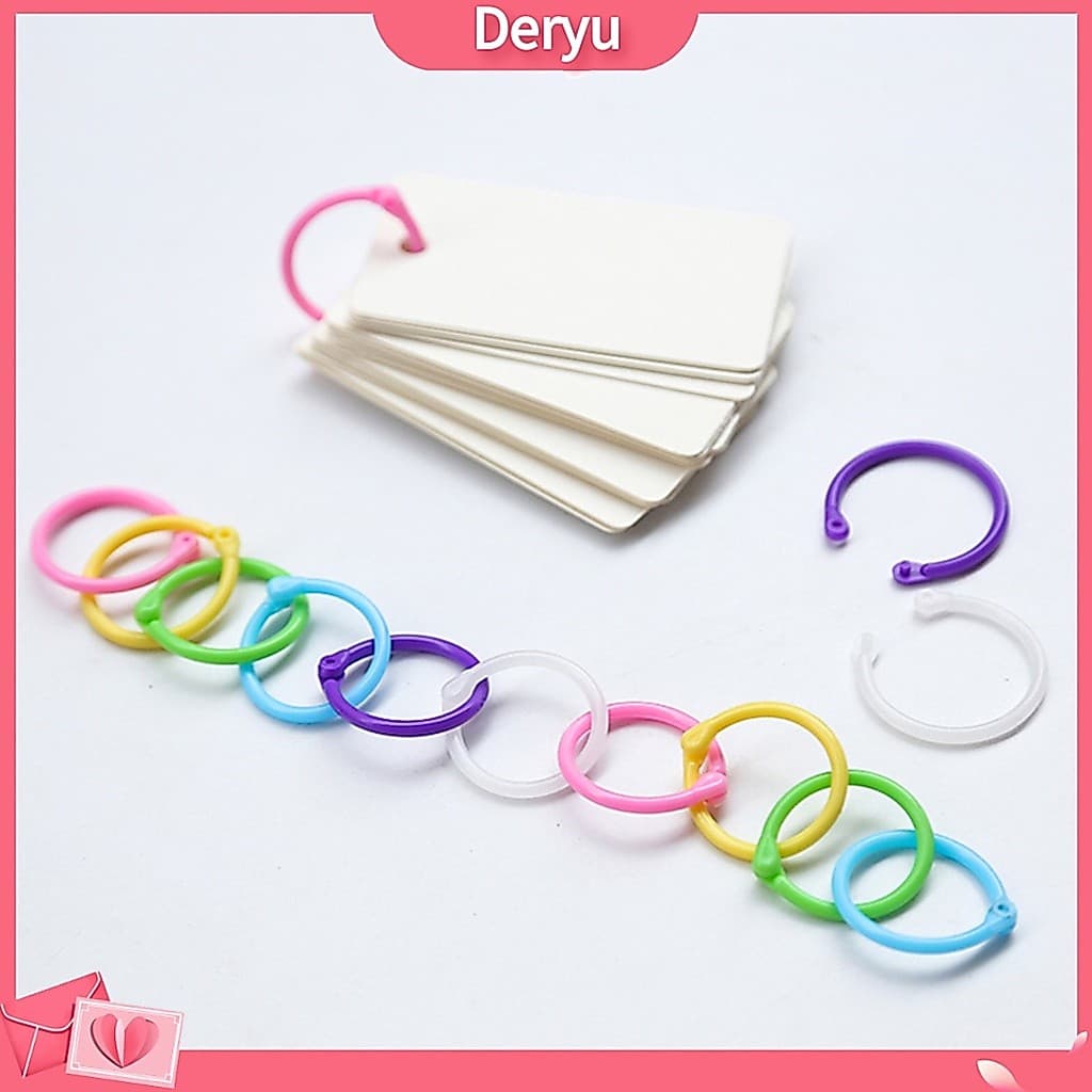 [Deryu]30 Peças Anel De Plástico Com Furos / Anéis De Plástico Para Fichário De Argola