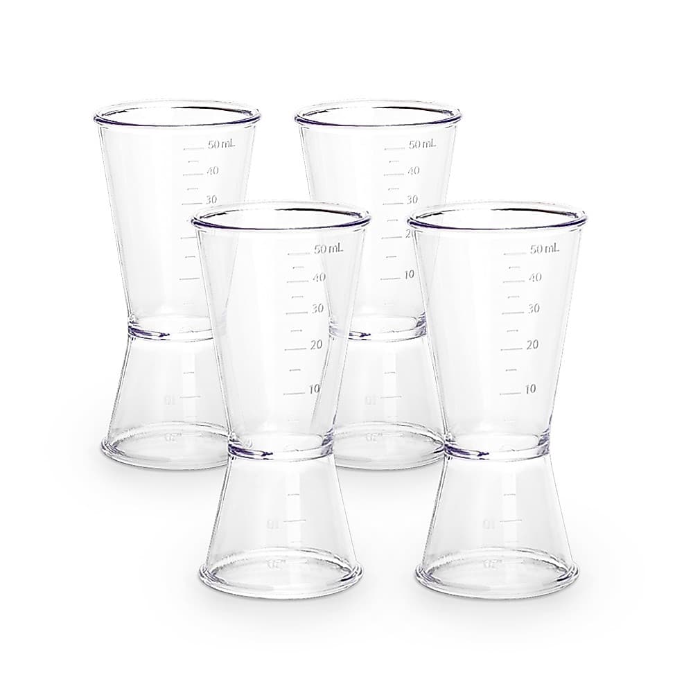 04 Dosador De Bebidas Acrilico Cristal C/ Medidor 50x20ml