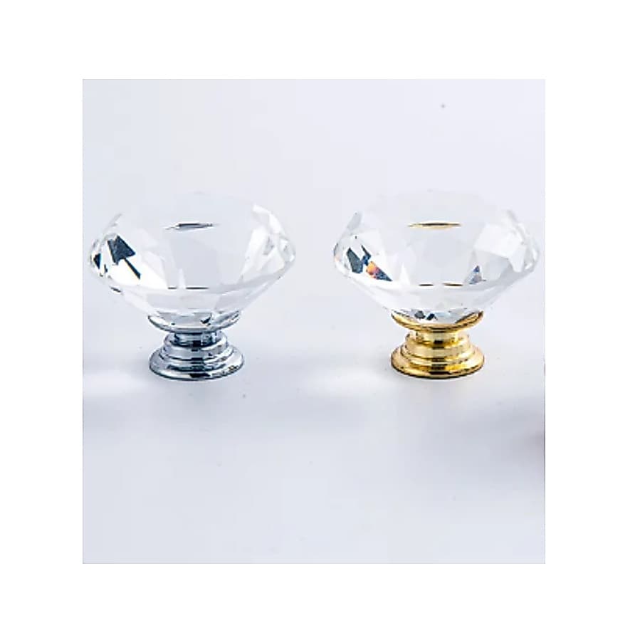 Puxador De Armário gavetas móveis Modelo Cristal 30mm