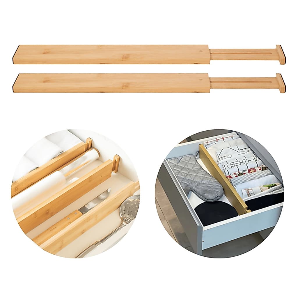 Organizador de Gavetas Ajustável de Bambu Ecológico Qualidade Keep Ou