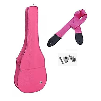 Capa Simples Violao Classico 4/4 Rosa + Correia e Roldanas