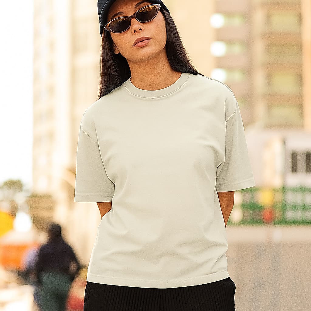 Camiseta Oversized Feminina Unissex Lisa 100% Algodão Básica Confortável T-Shirt Academia Treino