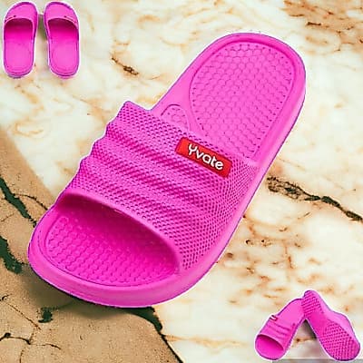 Chinelo Slide Yvate Massageador Leve Nuvem Feminino Rosa