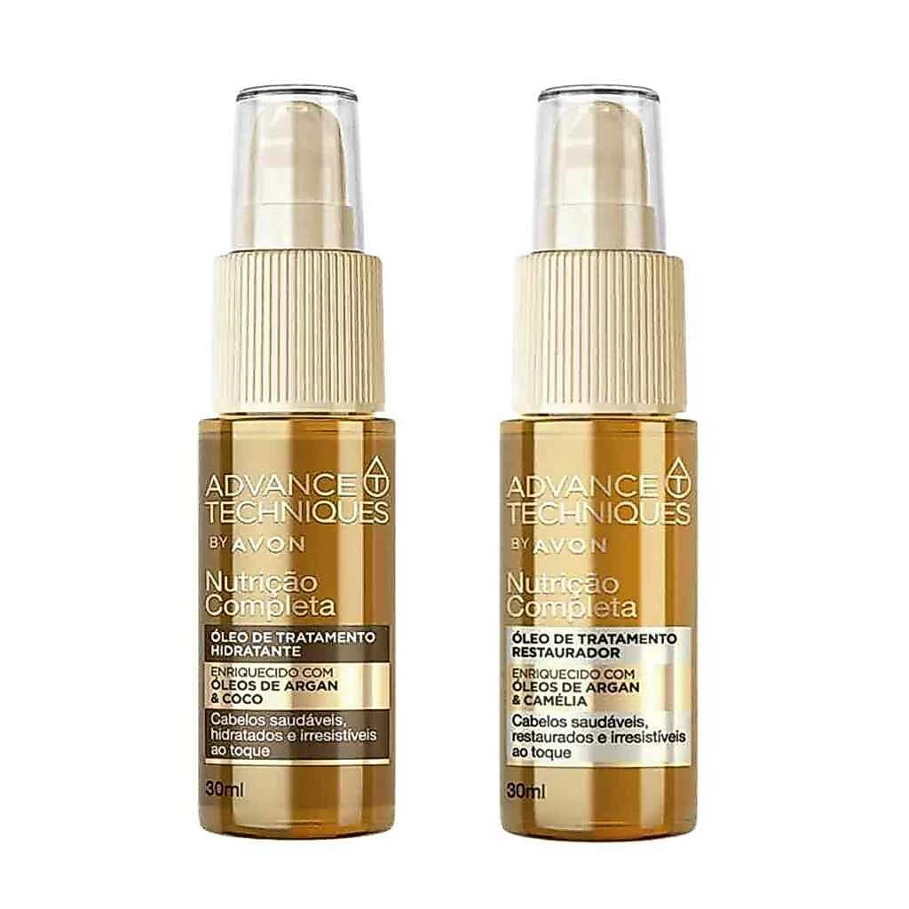 Óleo de Tratamento Capilar Avon Hidratante Reparador Argan Coco Cabelos Advance Techniques