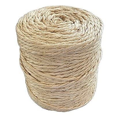 Corda de Sisal 6mm - 65 Mts Para Artesanato em Geral Arranhador de Gato Fio Sisal