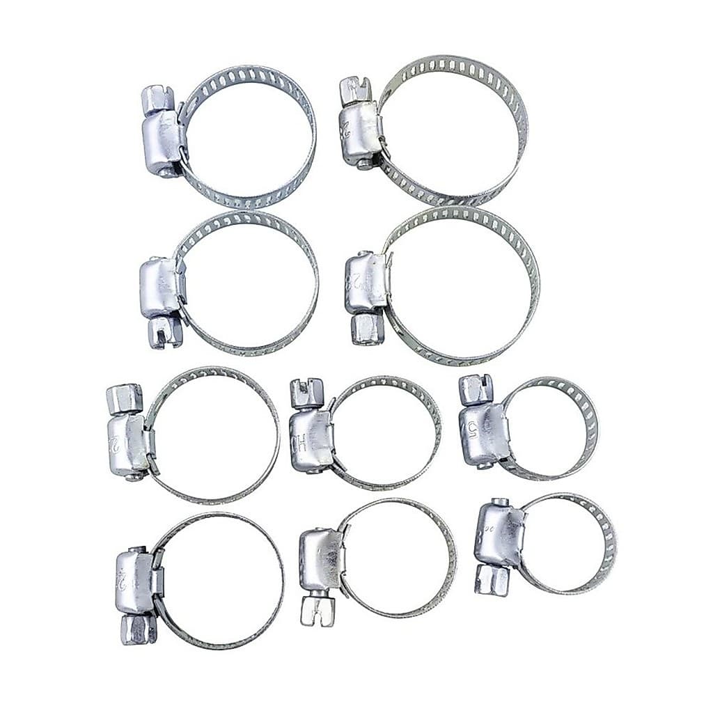 Kit Com 10 Abraçadeira Regulável De 15mm A 25mm Em Aço