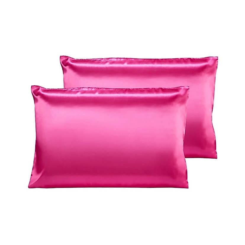 Kit Fronhas De Cetim 02 Peças Antifrizz Brilho 70x50cm Cores Lindas