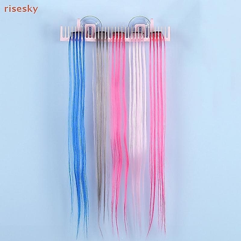 [risesky] Armazenamento De Perucas Para Múltiplas Suporte Cabide De Cabelo Salão De Beleza Extensões Estilo Doméstico Pe