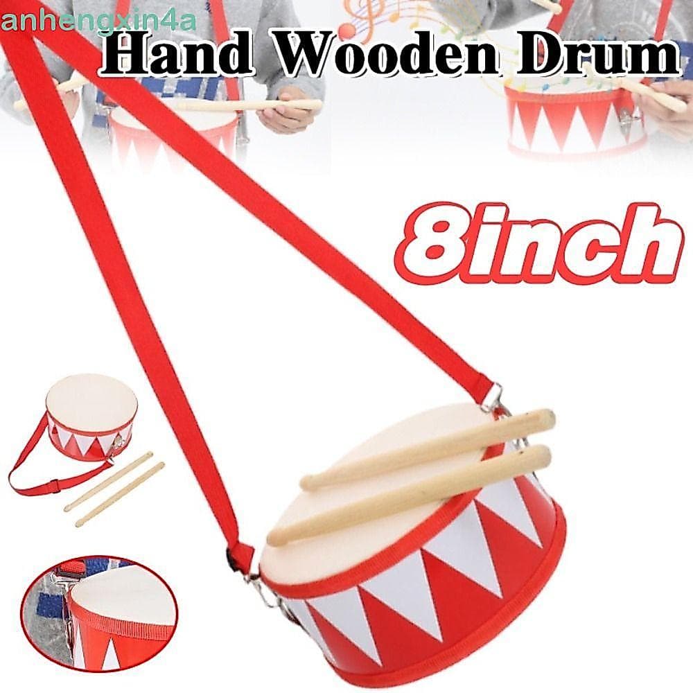 Brinquedos De Tambor De Mão Para Instrumento ANHENGXIN , Musical Dupla Face Aprendizagem , 6 Polegadas E 8