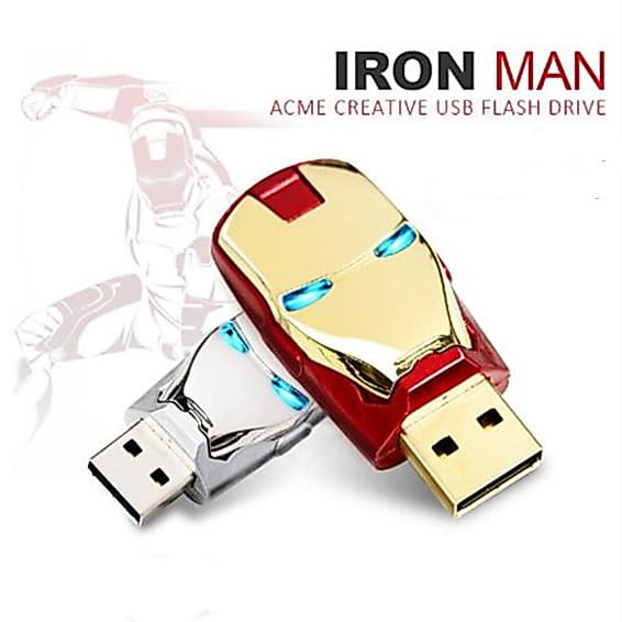 Mini Homem De Ferro Personalizado USB 2.0 1GB 2GB 4GB 8GB 16GB 32GB 64GB 128GB 2TB Disco De Dados De Alta Velocidade