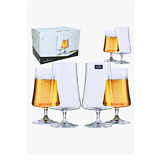 6 Taças Vidro Xtra Crystal Bohemia Degustação Cerveja 380 Ml Cor Transparente xtra beer