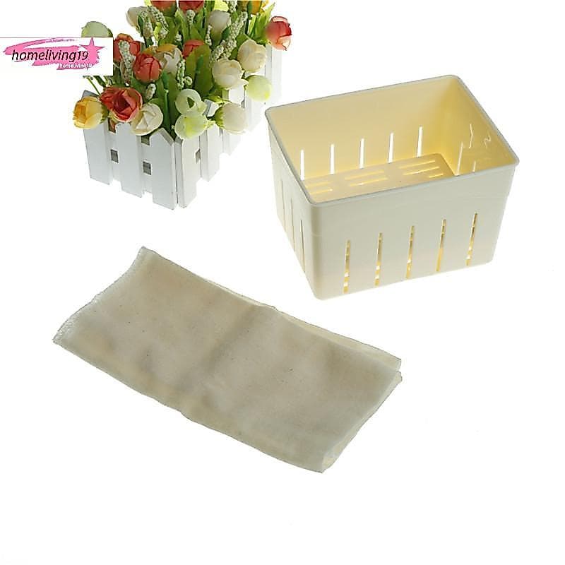 HOM Tofu Maker Press Mold Kit + Pano De Queijo DIY Molde De Pressão De Soja Conjunto De Ferramentas De Cozinha Quente