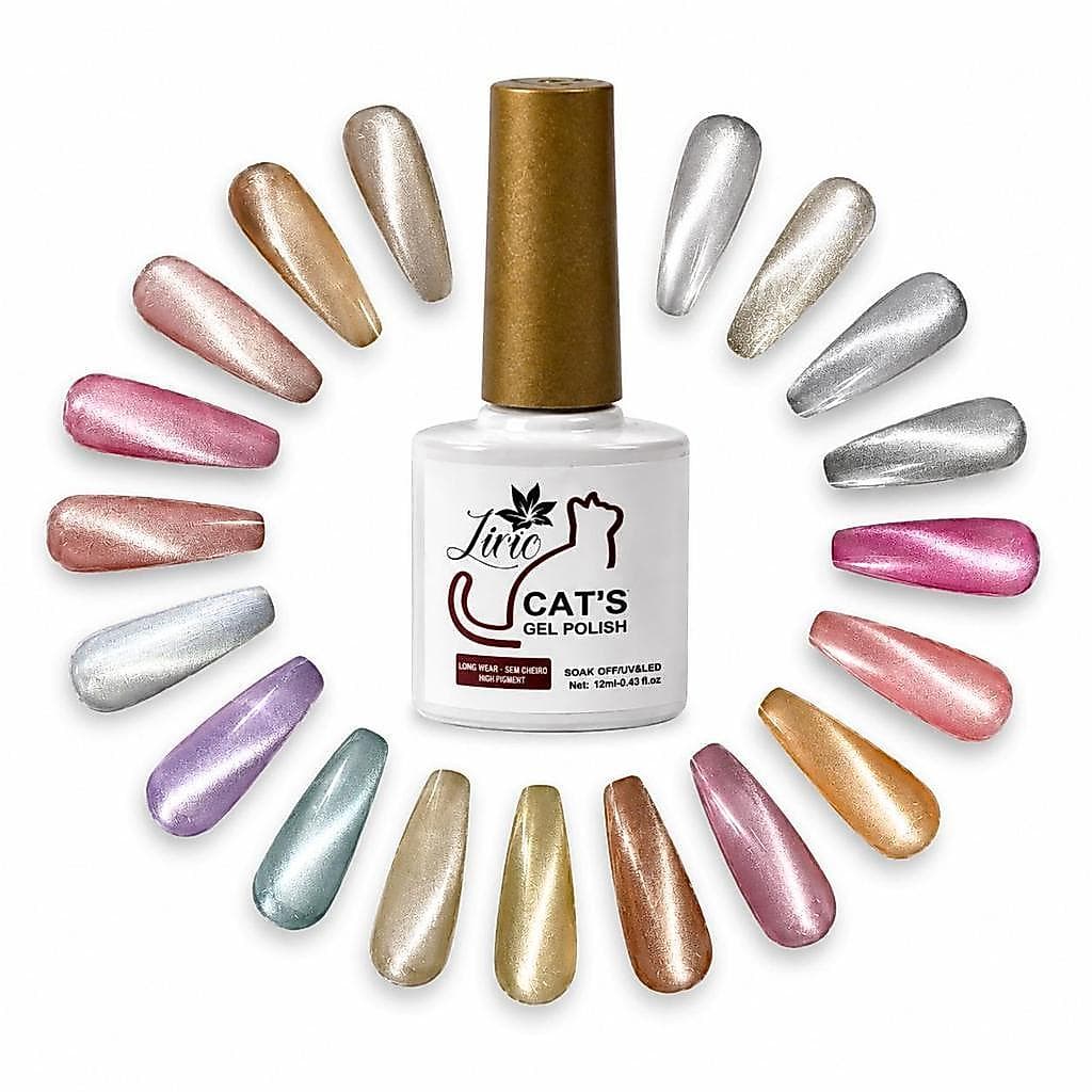 Esmalte Em Gel Magnetico Refletivo Glitter Olho De Gato 10ml - Lirio