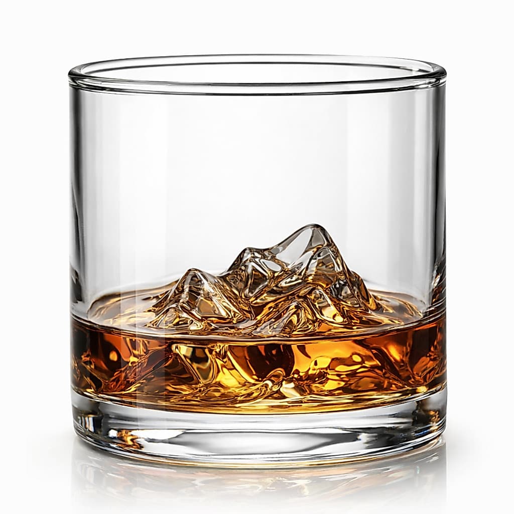 Copo Everest 3D 300ml Vidro Premium para Whisky Drinks Bar Presente Criativo