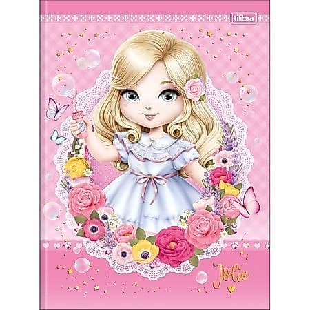 Caderno Jolie 48 Folhas Brochura Grande Capa Dura - Tilibra - 01 Unidade