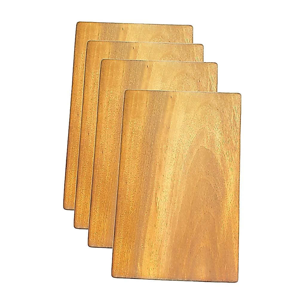 Kit 4 Tábua de Corte Madeira Nobre Muiracatiara resistente a cupins Retangular 28cm