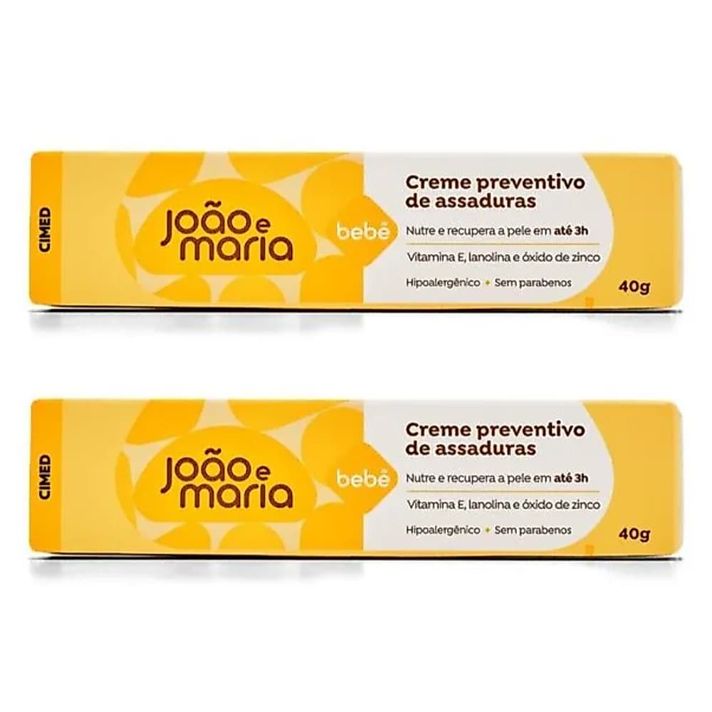 KIT C/ 2UN POMADA DE BEBE JOAO E MARIA CIMED 40G