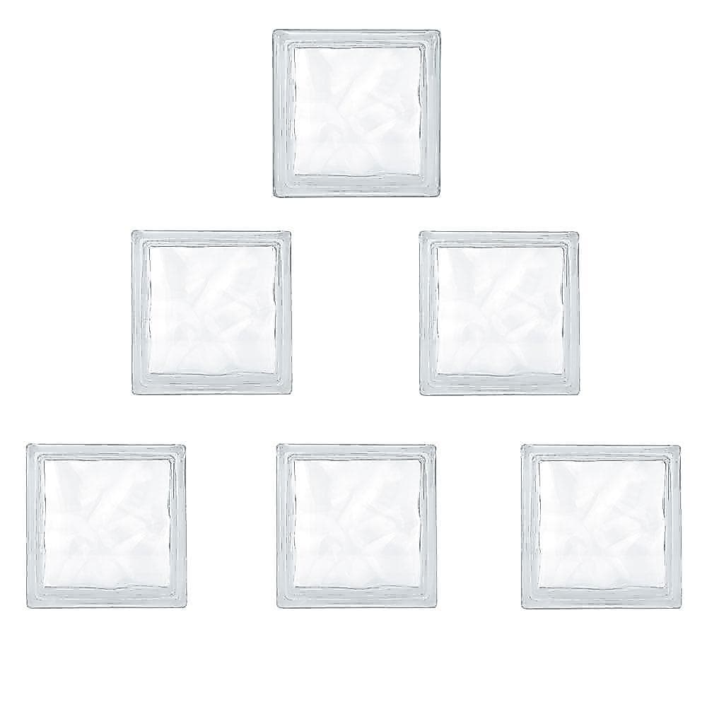 Tijolo de Vidro Modaza Cloudy 19 x 19 x 8 cm - 6 Unidades