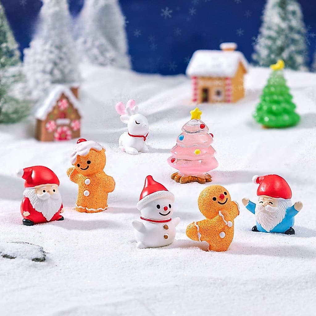 Paisagem Em Miniatura Natal Papai Noel Boneco De Neve DIY Decoração Item Bola De Cristal Pendurado Acessório Pequena Est