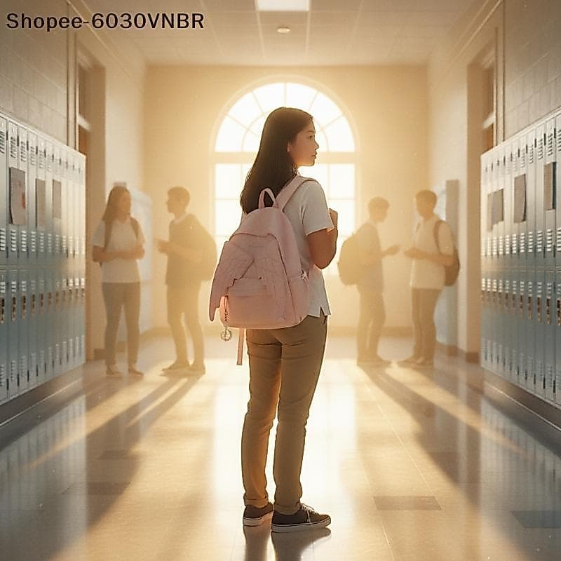[QY] Lona De Asa De Anjo Estilo Y2K Bapa De Grande Capacidade E Leve Daypa Para Meninas Adolescentes Meninos Escola [BR]