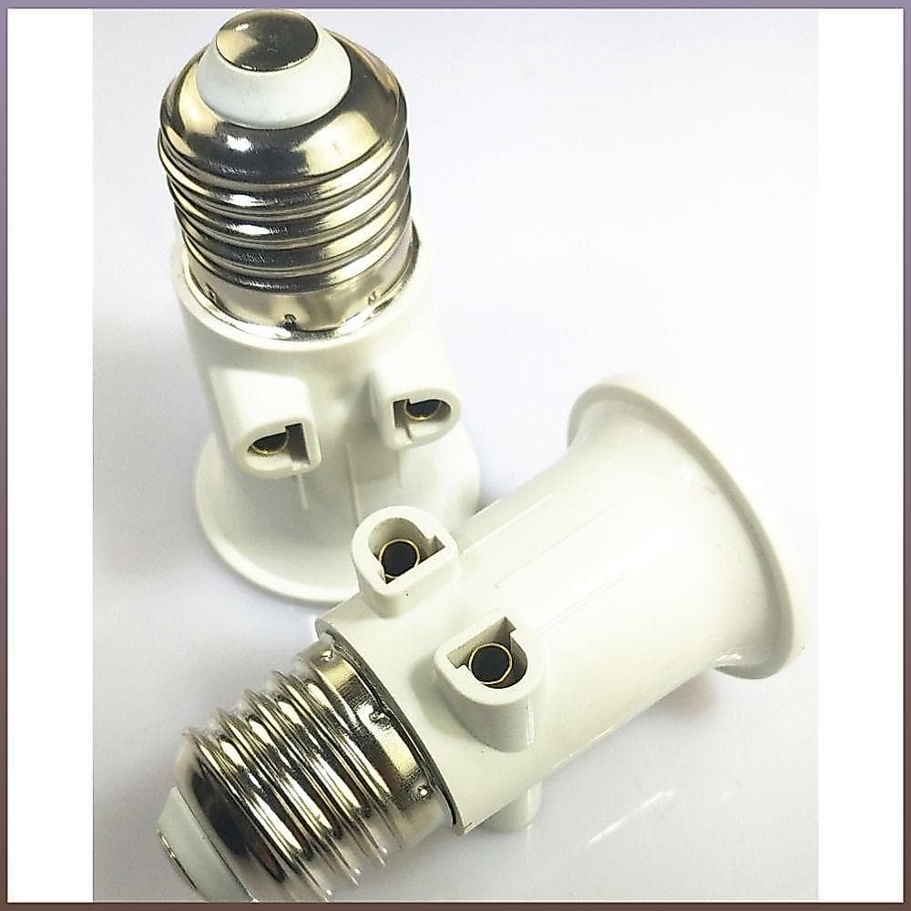 Conector De Plugue Ue , Adaptador De Lâmpada Branca E27 LED , Acessórios De