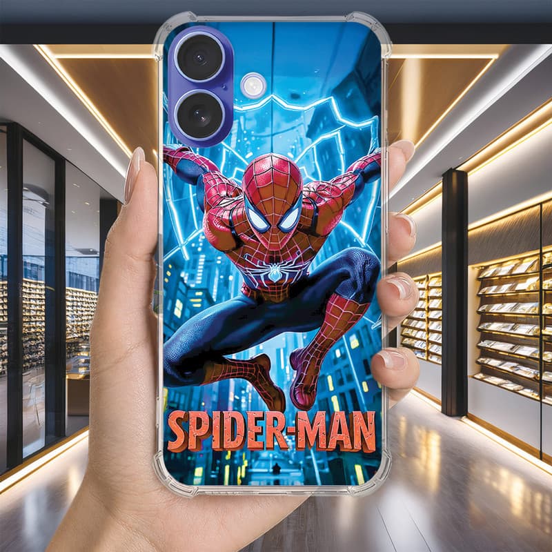 Capa Capinha IPHONE 17 PRO MAX 16 15 14 13 Anti-impacto Personalizada geek ARANHA homem (4175)