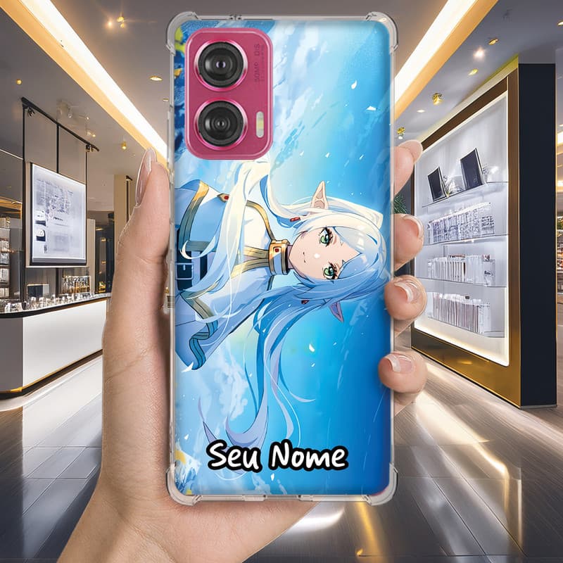 Capa Capinha MOTO G05 G04 G04s POWER PLAY 5G G82 G85 G75 G84 G73 Anti-impacto Personalizada geek FRIEREN nome (3545)