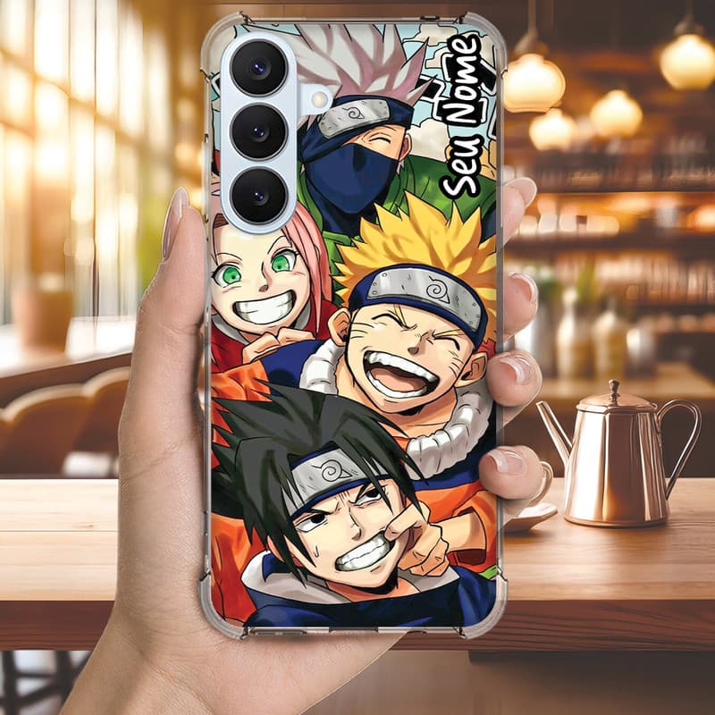 Capa Capinha GALAXY A73 A72 A71 A56 A55 A54 A53 A52 A51 A50 Anti-impacto Personalizada anime NARUTO nome (3531)