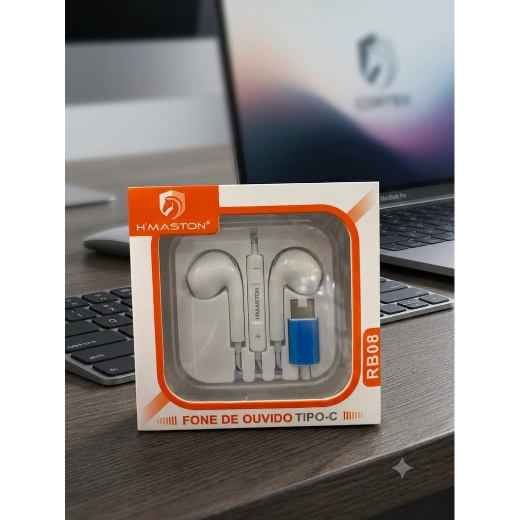 Fone De Ouvido Tipo C/P2/Lightning Com Microfone