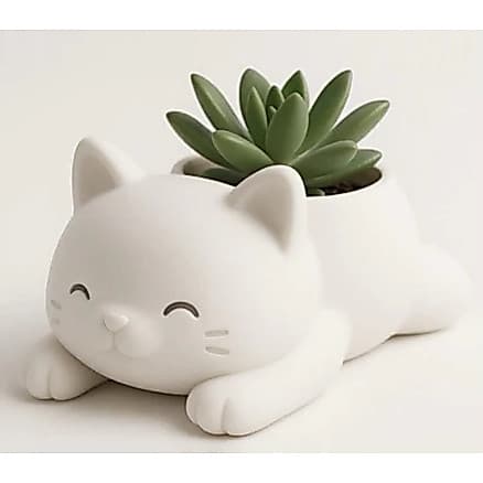 Vaso de planta gatinho fofo, vaso de gato fofo, vaso para pequenas plantas, vaso de planta gato