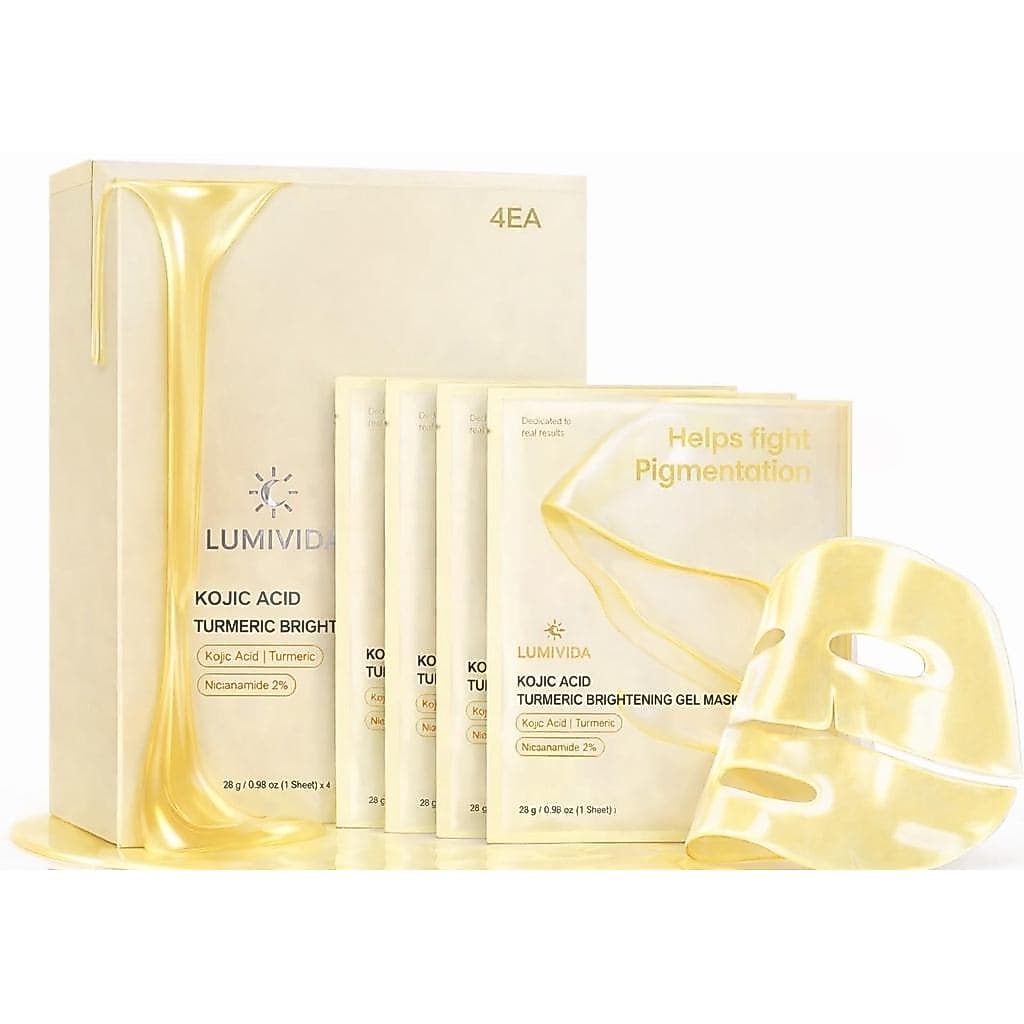 Kojic Acid Turmeric Brightening Gel Face Mask | Overnight Firming & Hydrating for Elasticity & Glow | Korean Skincare wi