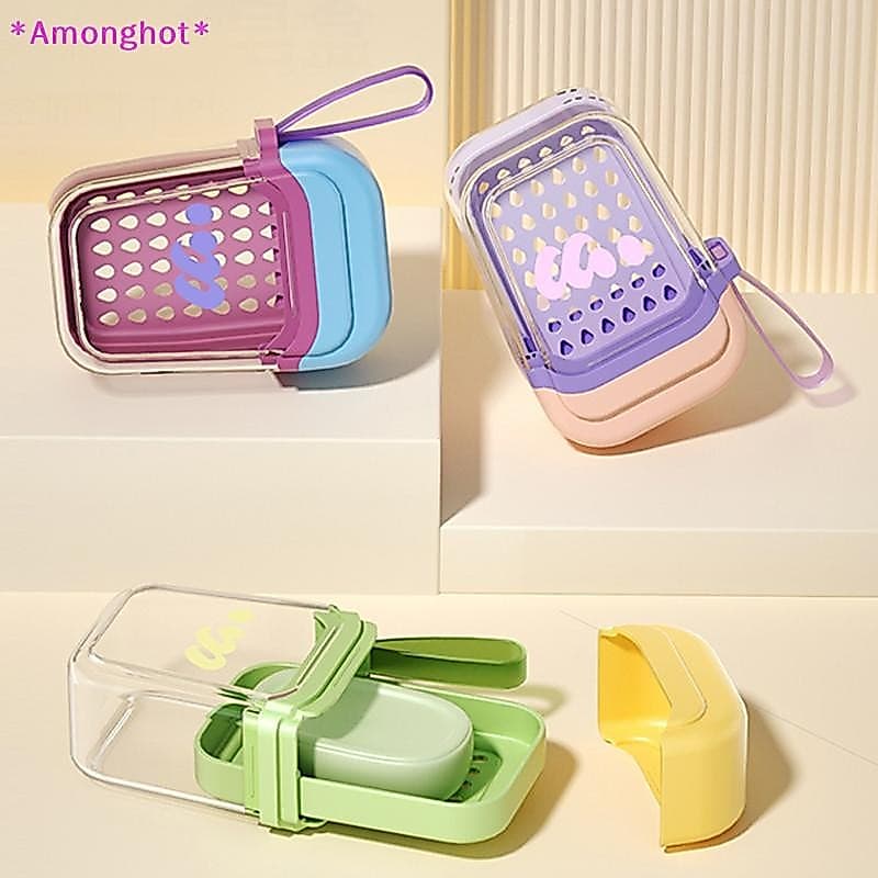 Entrehot > Caixa De Sabão Portátil Viagem Mini Selada Dreno Com Tampa Luz Transparente Luxo High-end Novo