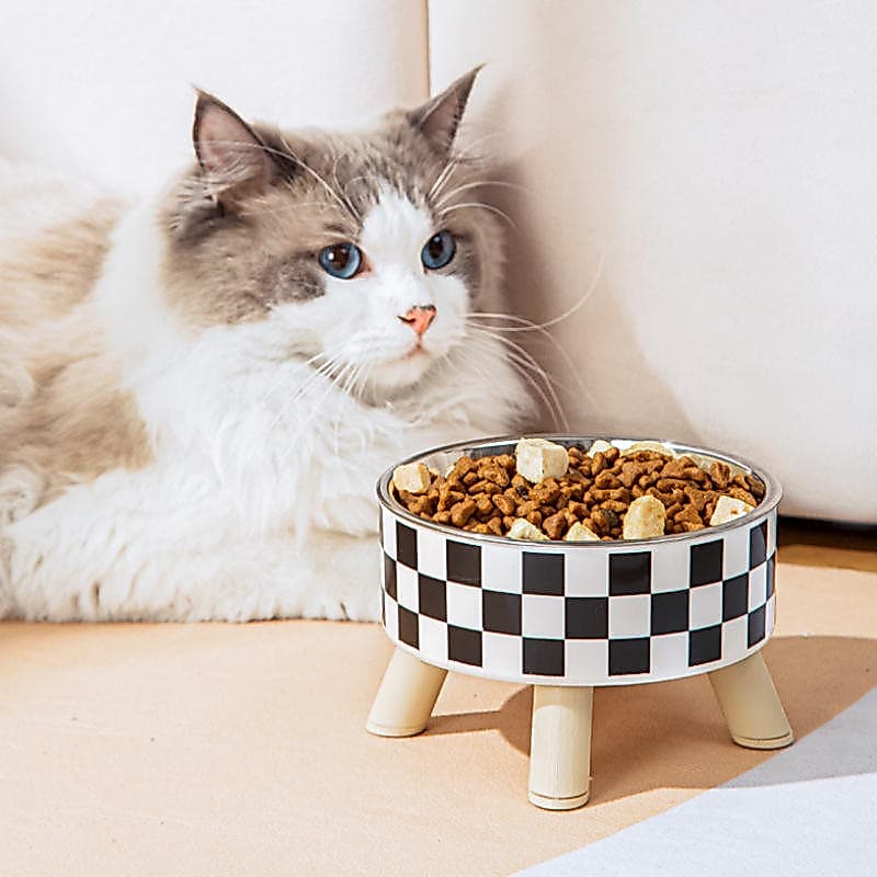 Comedouro bicho de estimação 500ml aço inoxidável para água e comida adequado para cães e gatos