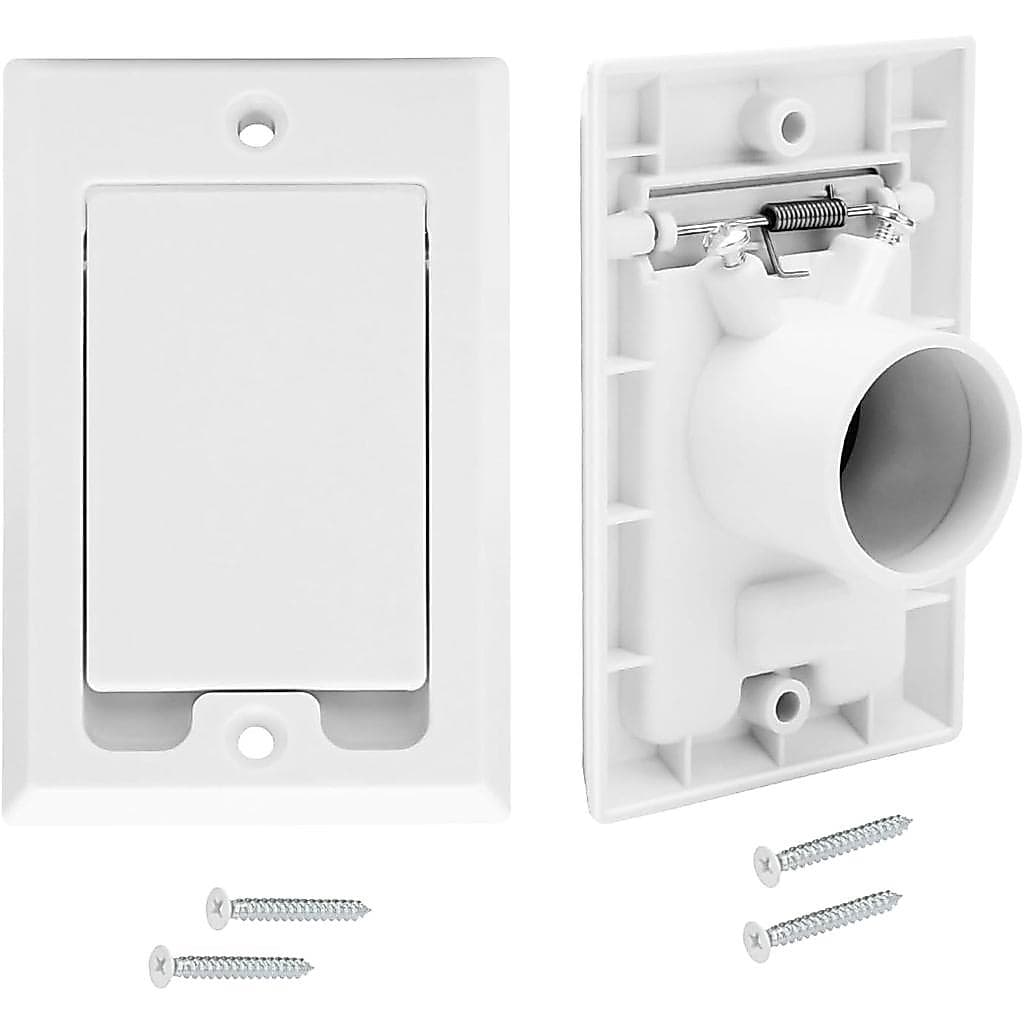 Placa de Parede de Entrada de Baixa Tensão para Porta Quadrada de Aspirador Central Nutone Beam VacuFlow Electrolux - Pl