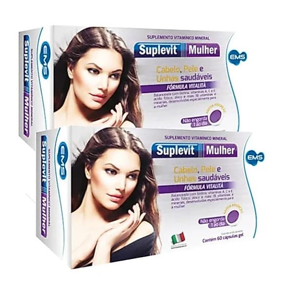 Kit 2x Suplevit Mulher 60 Cps Cada Caixa Antienvelhecimento