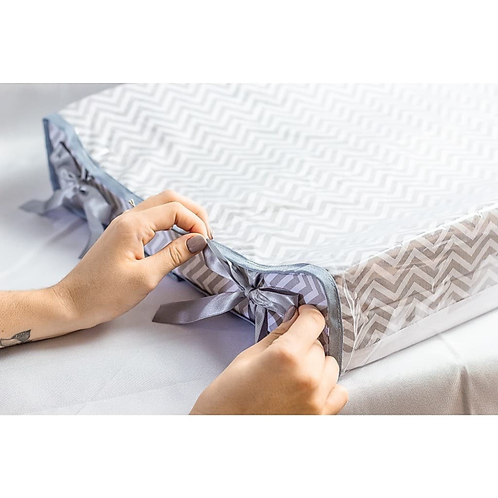 Trocador De Cômoda Americano Para Bebê Plastificado Chevron
