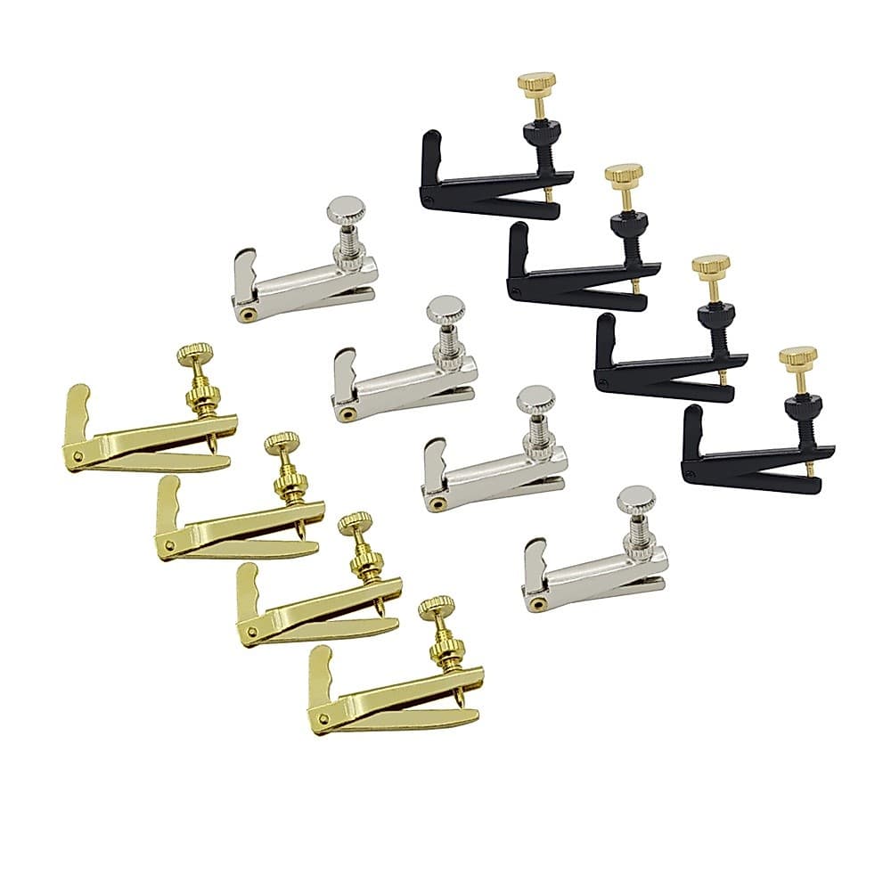 4pcs/set Afinador De Metal Anti-Ferrugem Para Violino 4/4 3 Ajustador De Corda Niquelado