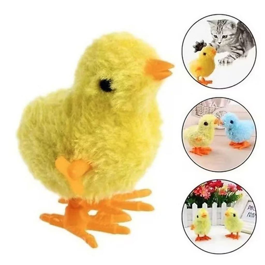 Kit 5, 10, 15, 20 pintinhos amarelos, brinquedo infantil, pelúcia a corda que pula