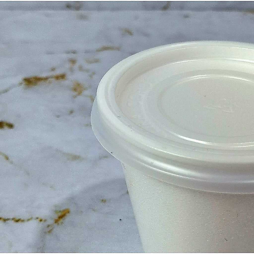 Copo 120ml Térmico de Isopor Com ou Sem Tampa Plástica para Delivery