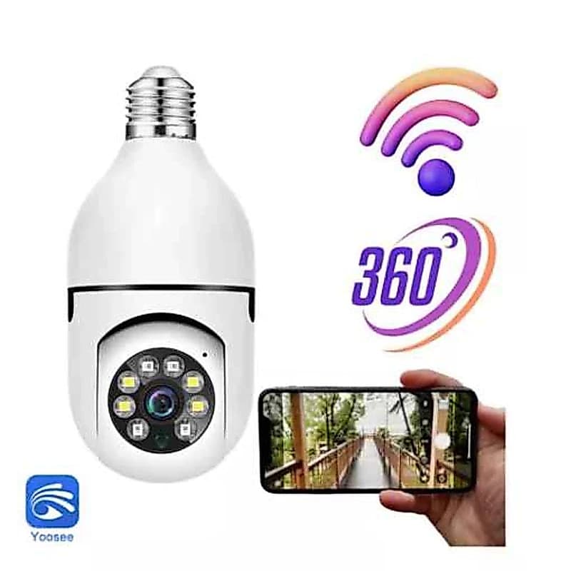 Mini IP Câmera 360 Segurança Wifi Sem Fio Visão Noturna Acesso Remoto Aplicativo Yoosee 8177