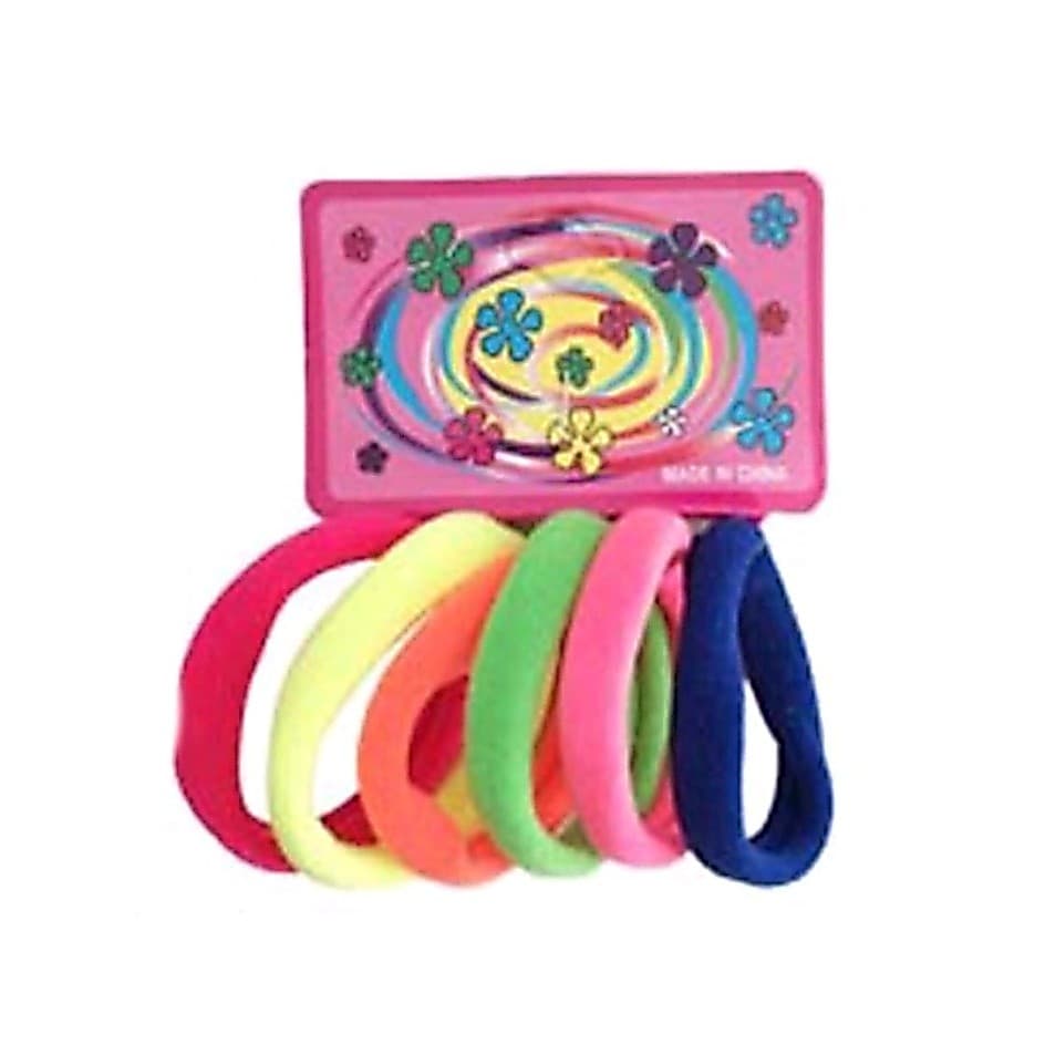 Kit Elásticos Xuxinha Cabelo rabico Pacote Cores Mescladas cartela com 6 unidades