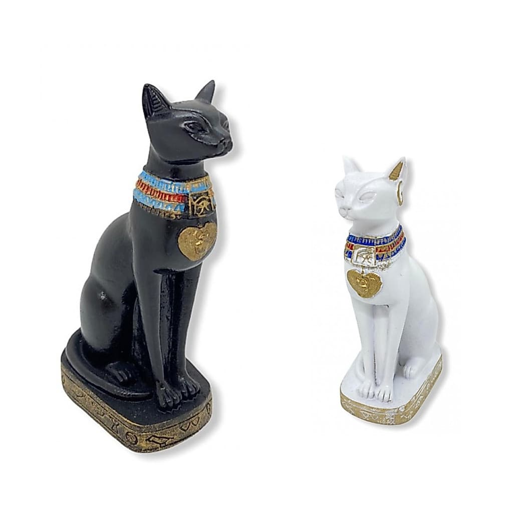Deusa Egipcia Bastet 13,5 cm em Resina - Escolha a Cor