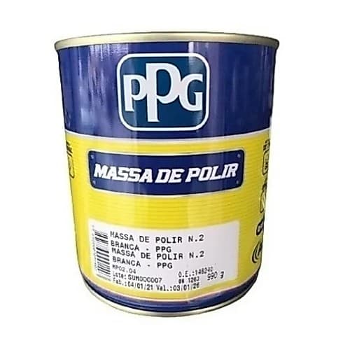 Massa De Polir Acs Numero 2 Ppg Polimento Carro 990 Gramas