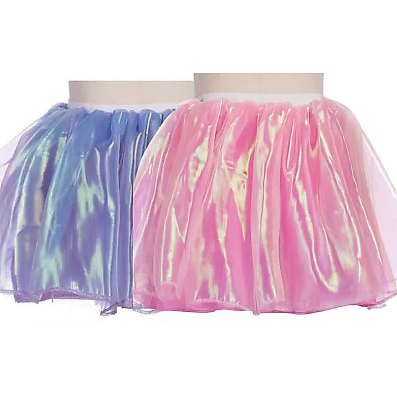 Saia Tule Holográfica Saia Tutu 40cm Fantasia Festa Aniversário Carnaval Helloween