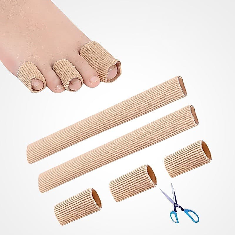 Protetor de Calos para Dedos Pés e Mão - Tubo Bandagem de Tecido Gel