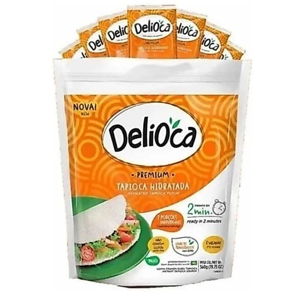 Tapioca Delioca 3 Pacotes Com 7 Porções Cada Em Pacote Individual