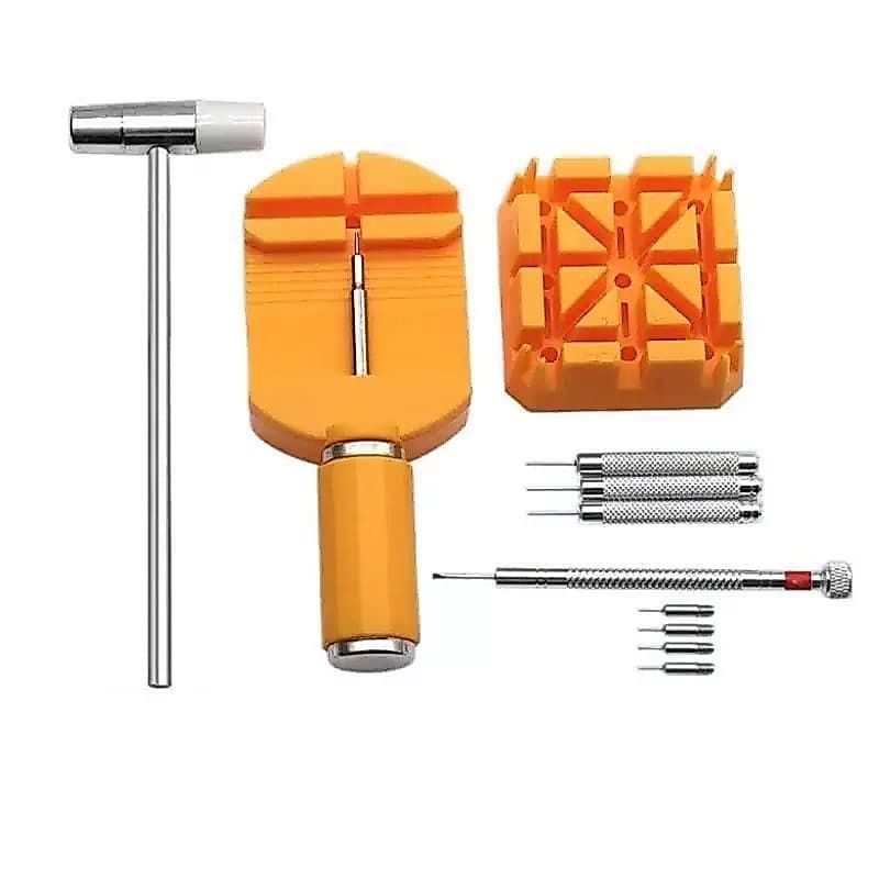 Conjunto de ferramentas para desmontagem e montagem de pulseiras de relógio com 11 peças, ferramentas para reparo de rel